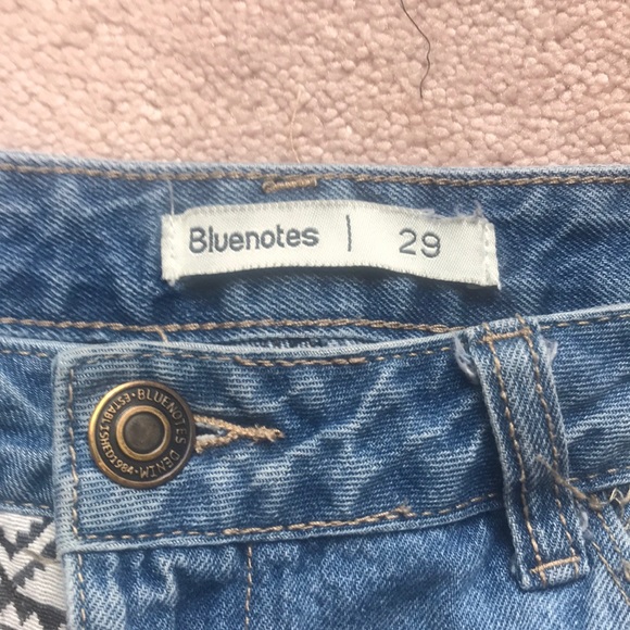 Bluenotes Tribal Patterned Jean Shorts - Picture 3 of 3